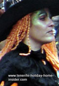 A witch  of Tenerife carnival costume