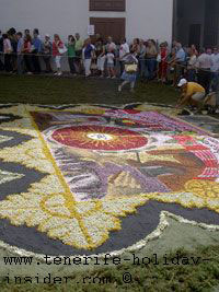Biggest flower carpet Fronleichnam La Orotava