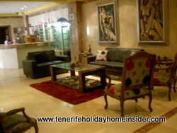 Airport hotel lobby at San Isidro