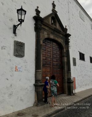 Calle Esteban de Ponte  with Garachico  convent portal of Franciscan Concepcionista nuns