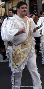 Tenerife carnival musician with musical instrument