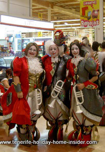 Santa Cruz Spain night carnival at Alcampo shops La Laguna