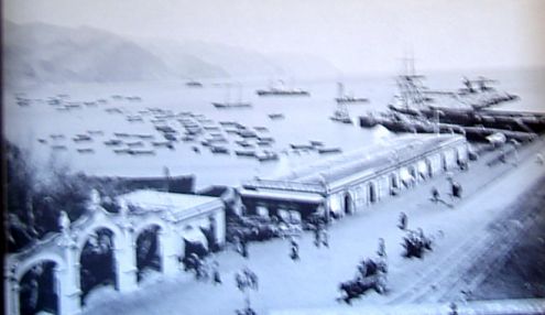 Castillo San Cristobal pirate defense fort of Santa Cruz de Tenerife by an ancient drawing