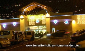 Christmas celebrations by led lights entrance Alcampo