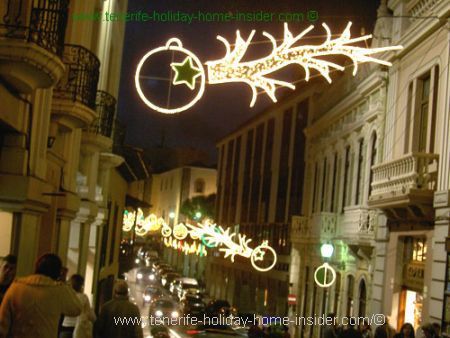 Christmas lighting in Orotava street
