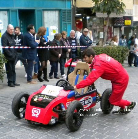 comical vintage car with toddler car seat