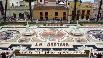 Corpus Christi carpet by town hall