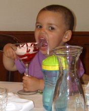 A delicious dessert wasn't only enjoyed by one of our little ones