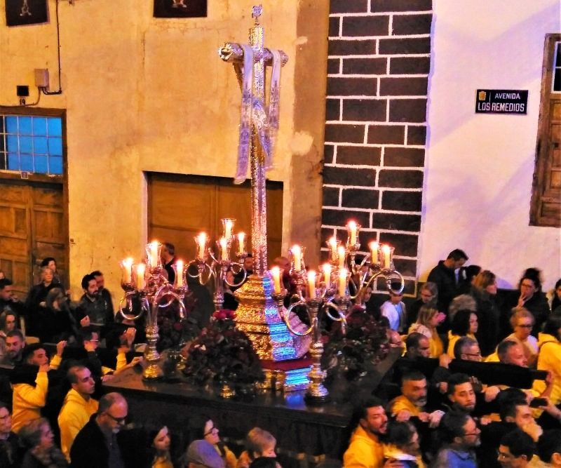 Dia de la Cruz Night procession with cross  3rd of May Celebrations Los Realejos