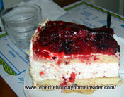 Fruit cheese cake of vegetarian cuisine