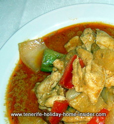 Gaeng Gari Gai Thai curry chicken Tenerife