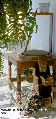 Grain grinder antique mill for Gofio at Icod el Alto Tenerife Spain.
