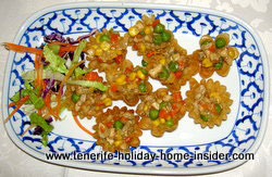 Kratong Thong Designer food Pastry cups Tapas Tenerife