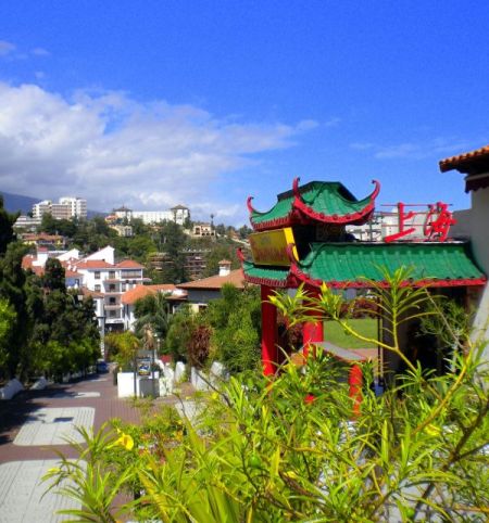 La Paz to Taoro view separated by gorge Barranco Tafuriaste