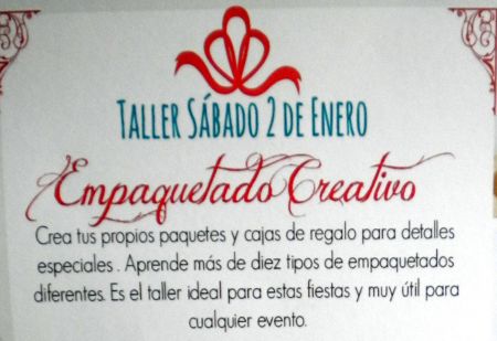 La Ranilla workshop advertisement  for gift package making