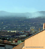 Los Realejos fires 2012 on August 15 seen from La Longuera  balcony