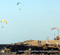 Paraglider beach landing Puerto de la Cruz Tenerife