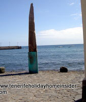 Playa chica with statue at el Medano Tenerife