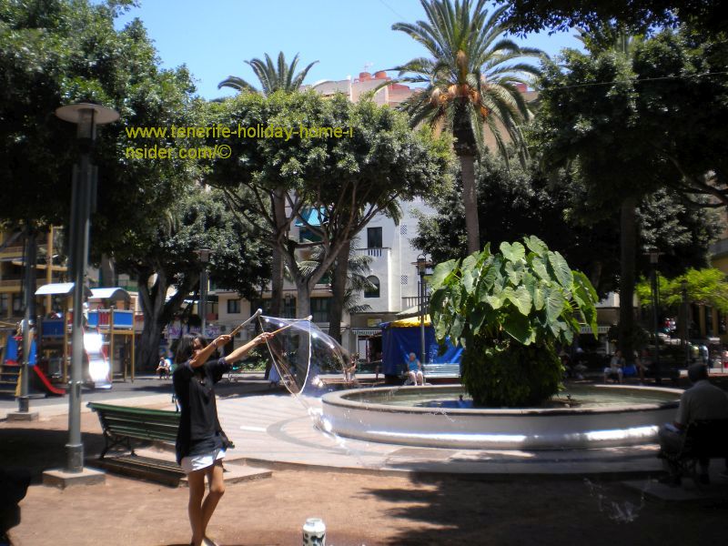 Plaza del Charco de los Camarones the town square of the shrimp puddles of the Puerto de la Cruz hub.