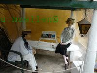 Wax figures at Sitio Litre Hemmingway and Agatha Christie