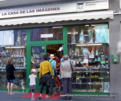 Religious images in a souvenir shop