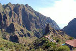 rugged slopes of mountain village Masca