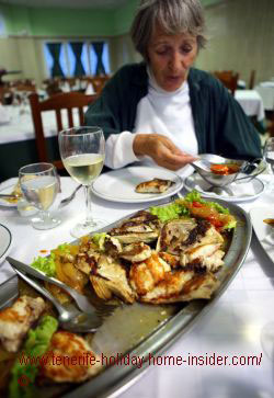 Sea bass (cherne fish) grilled