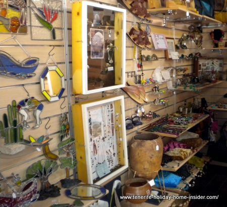 Shop display of handicrafts Tenerife