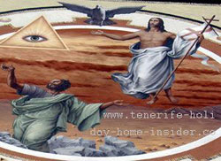 Street art sand painting La Orotava Spain