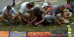 Street art with meaning for united nations La Orotava