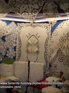 Tenerife embroidery called Calados for dressing up tables