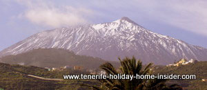 Tenerife Teide with snow landscape picture 