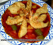 Thai fried prawns