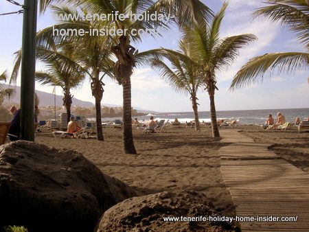 Volcanic beach Tenerife Playa Jardin