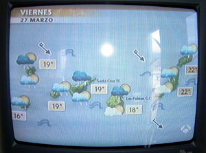 weather forecast for March 28 on my TV screen