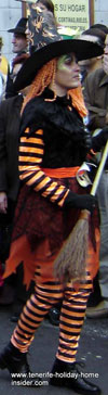 Witch of Tenerife Carnival, as a favorite costume of Teanager girls