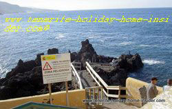 Zona peligrosa signpost for Danger zone Puerto de la Cruz Tenerife